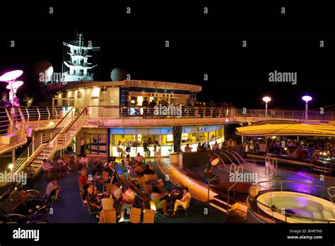 Night party on deck of cruise ship Stock Photo: 28170492 - Alamy