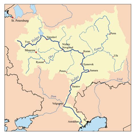 Volga River - Location in Russia