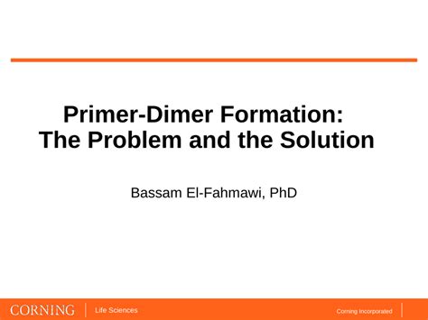 (PDF) Primer-Dimer Formation: The Problem and the Solution