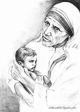 Mother Teresa Coloring Page sketch template