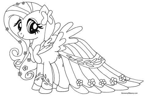 Fluttershy from My Little Pony Coloring Page - My Little Pony Coloring Pages