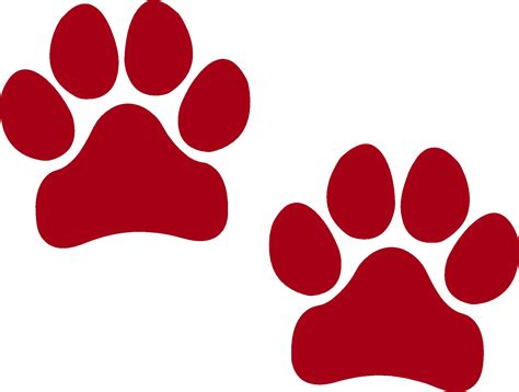 Red Paw Print