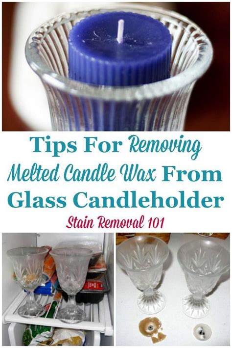 Removing Melted Candle Wax From Glass Candleholder | House cleaning tips, Candle wax removal ...