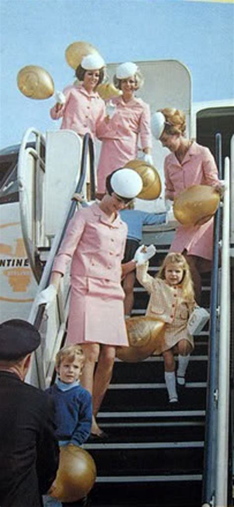 Continental Airways Stewardesses 1965 | Flight attendant, Flight attendant uniform, Continental ...