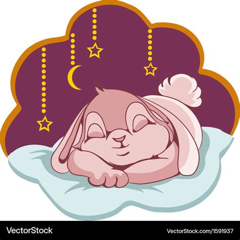 Sleeping bunny Royalty Free Vector Image - VectorStock