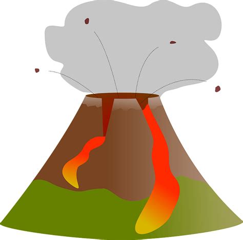 Eruption Lava Volcano Clip Art