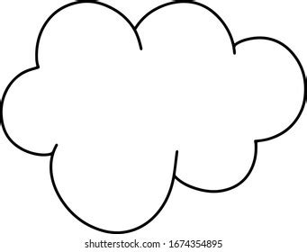 Cute Cloud Drawing Cartoon Isolated On Stock Vector (Royalty Free) 1674354895 | Shutterstock