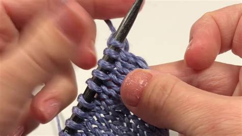 Continental Knitting knit stitch tutorial video - YouTube