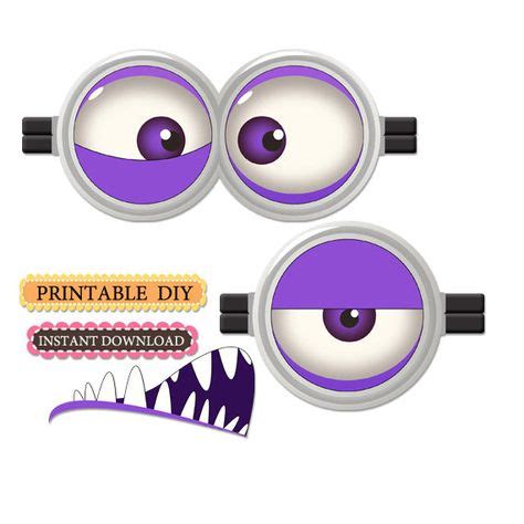 Instant download Purple Minion Eyes for balloons, party favors by ...