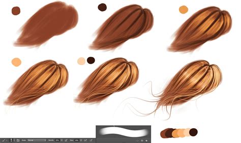 Hair technique by ryky on deviantART | Tutoriales de pintura digital, Como pintar cabello ...