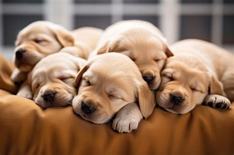 Premium Photo | Labrador puppies dog sleeping