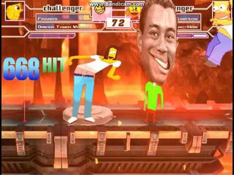 MUGEN Franko and Omega Tiger Woods vs Homer Simpson and Pac Man - YouTube