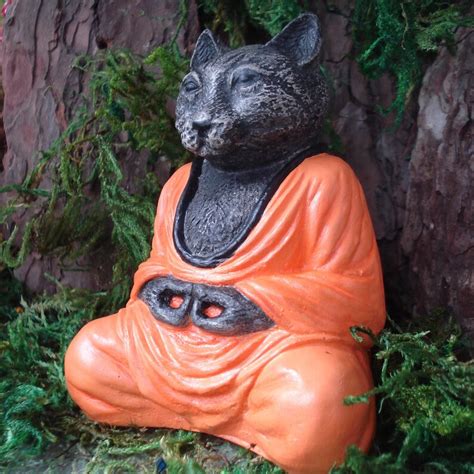 Cat Buddha Zen Buddha Garden Buddha sculpture Zen garden | Etsy