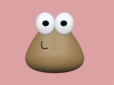 Baby Pou - the alien pet Game - Tamagotchi 3D model 3D printable | CGTrader