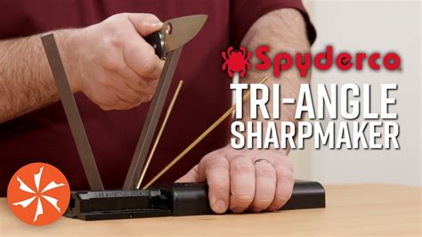 How to Sharpen Your Knives with the Spyderco Tri-Angle Sharpmaker Knife Sharpener - YouTube