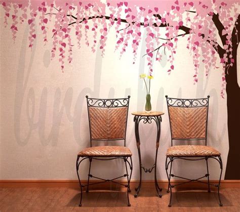 Cherry blossom wall decals tree decals baby nursery kids flower floral nature wall stickers ...