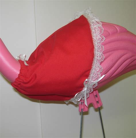 Garden flamingo red outfit for Valentine's Day for Large yard flamingos - The Kraft Korner