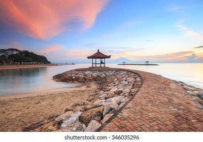 Karang Beach Sanur Bali Indonesia Morning Stock Photo 348077426 ...