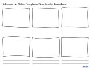 Free 6 Frames per Slide Storyboard Template for PowerPoint - Free PowerPoint Templates