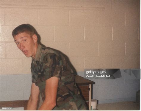 View of American domestic terrorist Timothy McVeigh , dressed in ...