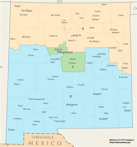 Image: New Mexico Congressional Districts, 113th Congress