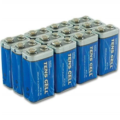 tens 7000 official 12 pack of long lasting 9-volt heavy duty batteries ...