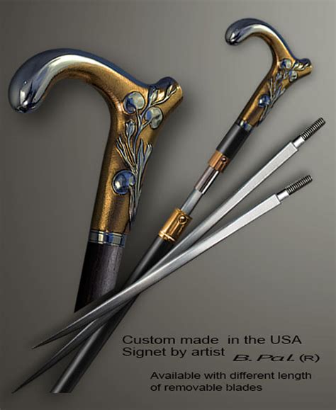 Handmade Lily Walking Cane | Designer Boris Palatnik