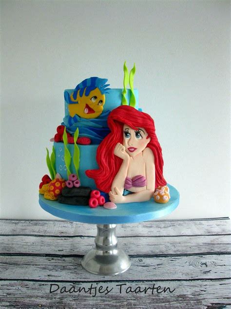 Ariel and Flounder | Ariel cake, Mermaid cakes, Cake