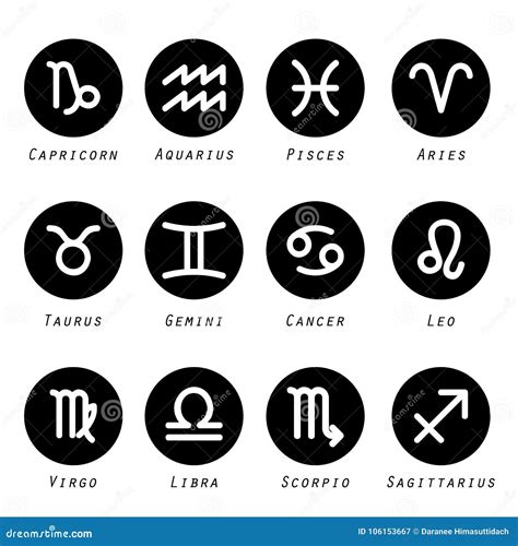 Zodiac Outline Stylized Sign Horoscope Icon Logo Vector Design Stock ...