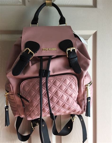 STEVE MADDEN BACKPACK PINK AND BLACK BEAUTIFUL- MSRP $98 Chic Handbags, Handbags On Sale, Bags ...