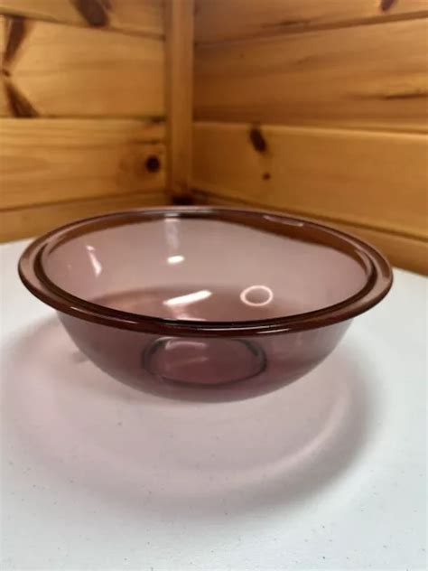 VINTAGE PYREX CORNING Cranberry Glass Nesting Mixing Bowl 2.5 L Purple ...