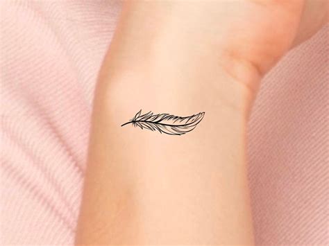 Little Feather Temporary Tattoo - Etsy