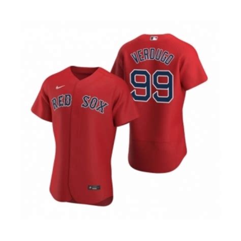 Men's Boston Red Sox #99 Alex Verdugo Nike Red Authentic 2020 Alternate Jersey ...