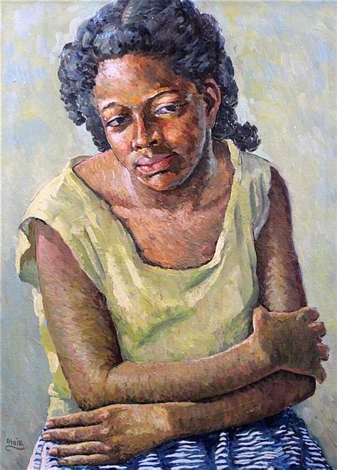 Sold at Auction: Albert Huie, Albert Huie (Jamaican 1920-2010) Portrait of a Jamaican woman ...