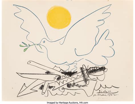 After Pablo Picasso . Dove of Peace, 1962. Offset lithograph in | Lot #60123 | Heritage Auctions