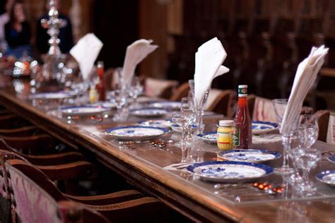 Hearst Castle dining table | Notice the ketchup and mustard … | Flickr