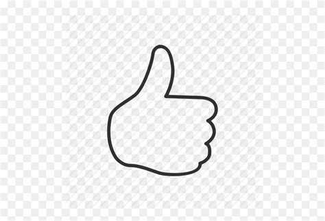 Download Thumbs Up Line Drawing Clipart Thumb Signal Clip Art - Thumbs Up Clipart Black And ...