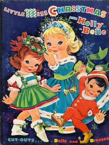 Little Miss Christmas Paper Dolls | Paper dolls, Vintage paper dolls, Childrens christmas books