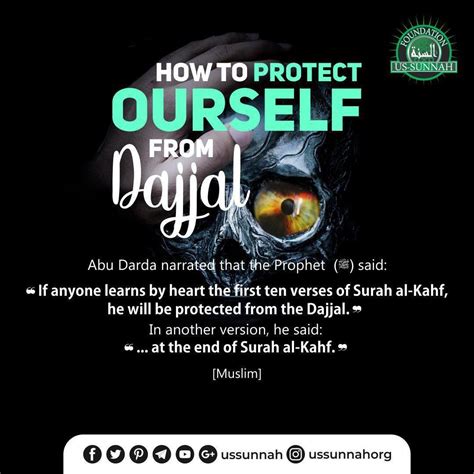 💠 How to Protect Ourselves from Dajjal 💠 Abu Darda narrated that the Prophet (ﷺ) said: If anyone ...