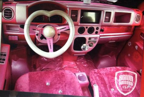 PINK CAR INTERIOR. AGH! Hot Pink Cars, Hot Cars, Pink Car Interior, Pink Seat Covers, Pink ...