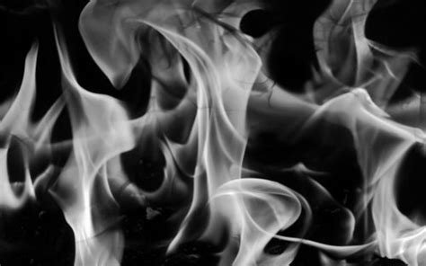 grey fire texture black white flame blaze danger photo - Texture X