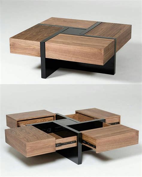 Coffee Table with Pull-Out Drawers : r/DesignPorn
