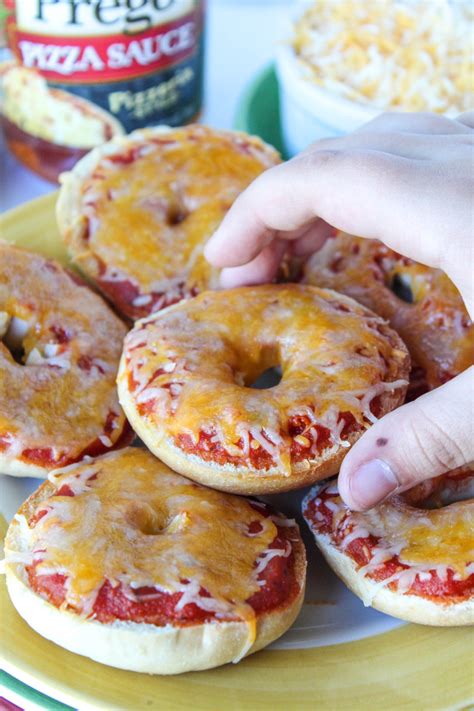 Mini Pizza Bagels | Baking You Happier