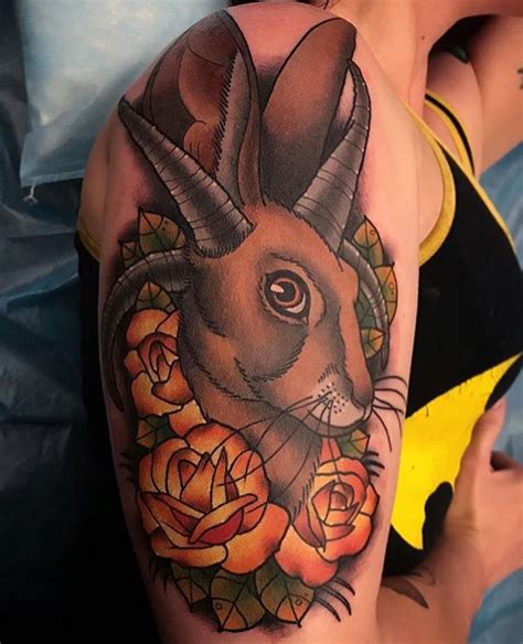 Jackalope Tattoo by Jasmine Worth | Remington Tattoo Parlor