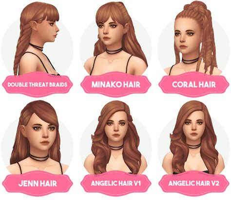 Aveira's Sims 4, Clay Hair Recolors Updated New haircolor palette...