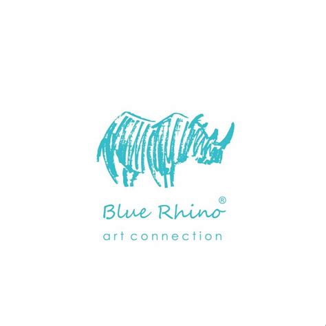 Blue Rhino Logo | Rhino art, Rhino logo, Art connection