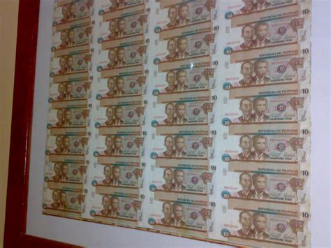 Philippine Currency Collection: Uncut 10 Philippine Peso (currency ...