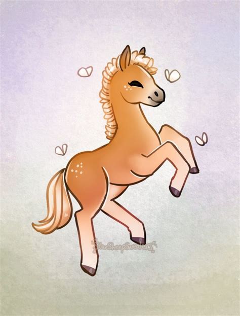 Horse Cartoon Drawing, Easy Horse Drawing, Easy Animal Drawings, Cute Animal Drawings Kawaii ...