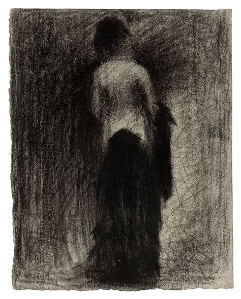 Georges Seurat, La Promenade, black Conté crayon on paper 12¼ x 9 5/8 in. (30 x 21 cm.) Drawn ...