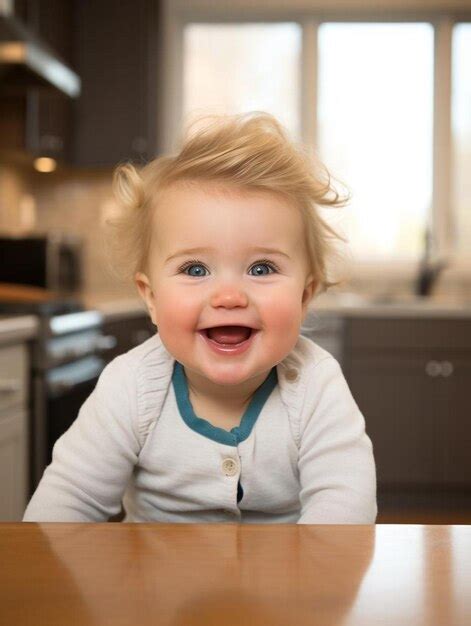 Premium AI Image | Portrait photo of canadian toddler female straight hair smiling